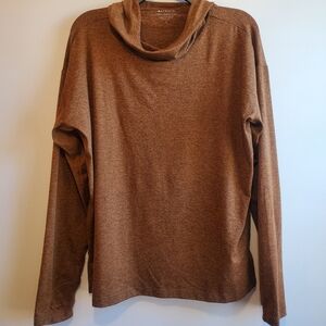 Athleta Uptempo II Hoodie Lightweight Sweatshirt Mahogany Heather L (Like New)